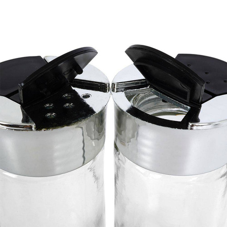 Zestaw 6 pojemników kuchennych na przyprawy do przypraw szklany z otworami 100 ml