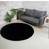 STRADO round Rabbit 3D plush soft like rabbit anti-slip carpet 160 Black