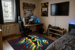 Dywan gamingowy 3D Football 100x150 cm - nowoczesny wzór 3D do pokoju gracza