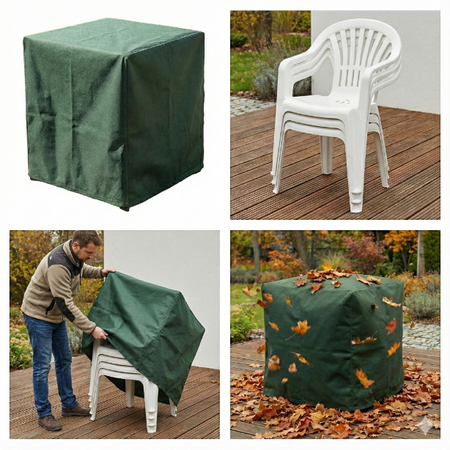 Pokrowiec na krzesła ogrodowe wytrzymały wodoodporny plandeka 68x68x105