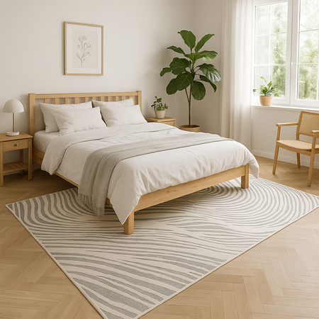 Dywan 120x170 do salonu pętelkowy duży japandi nowoczesny ciężki gruby POLO - Cloud (Szary)