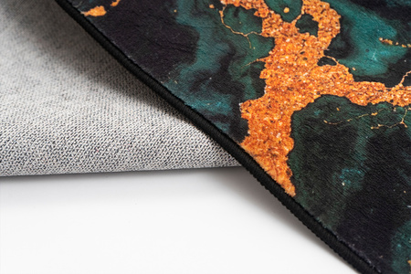 Dywan NOVO Strado nowoczesny do salonu delikatny szary wzór velvet Malachit 140x200 cm