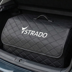 Folding large organizer for car trunk quilted trunk bag tote for shopping and tools