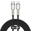 Kabel USB-C do Lightning Baseus Cafule, PD, 20W, 2m (Czarny)