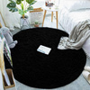 Shaggy Strado 80x80 BlackSky round carpet (Black)