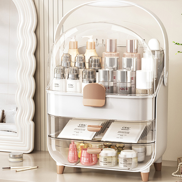 LUNA jewelry and cosmetics casket organizer with drawers and display case decorative for dressing table
