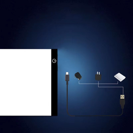DESKA kreślarska STRADO podświetlana LED A4 Tablica tablet graficzny kalka