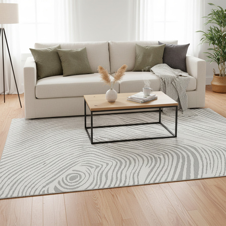 Dywan 120x170 do salonu pętelkowy duży japandi nowoczesny ciężki gruby POLO, szary