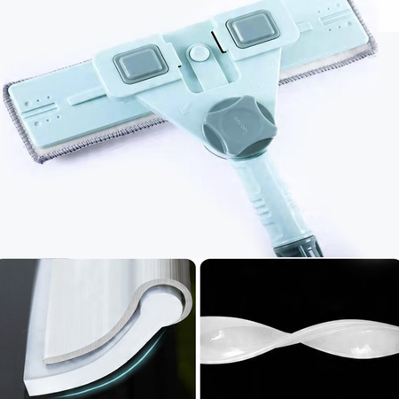 2w1 Teleskopowa Myjka Ściągaczka do mycia okien szyb luster 69-145cm, turkusowa