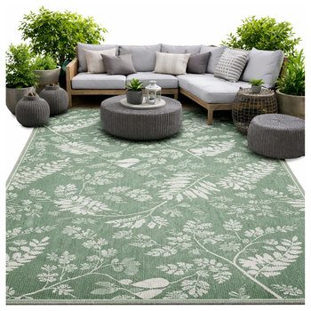 Dywan zewnętrzny Flora 160x230 cm - wodoodporny na taras, balkon i do ogrodu