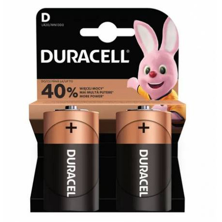 Bateria alkaliczna D / LR20 Duracell - 2 szt