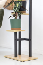 Kwietnik Peak stojący metalowy stojak na kwiaty rośliny regał 83,5cm, czarny