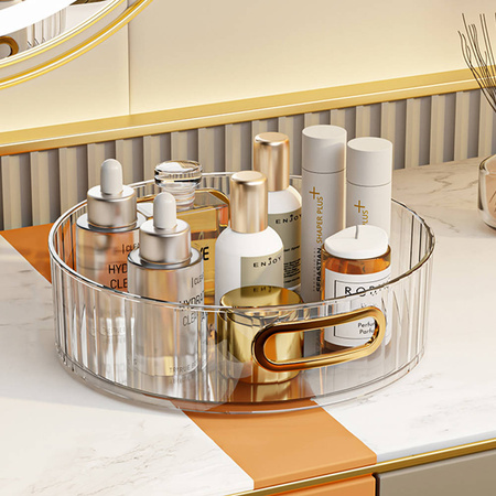 Przezroczysty organizer POLLY na kosmetyki i biżuterię pojemny szkatułka akrylowa 28 cm