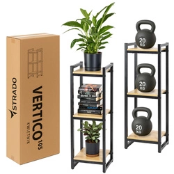 Kwietnik stojący metalowy Vertico 105 cm – czarny stojak na kwiaty