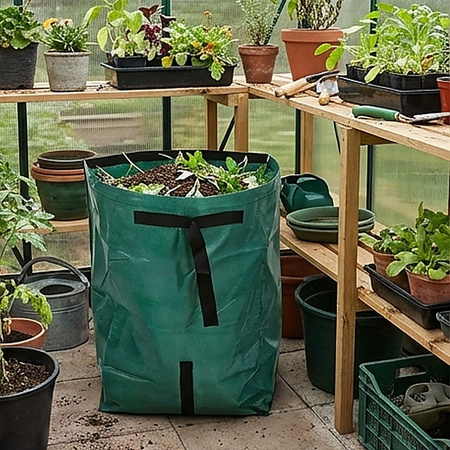 Worek kosz ogrodowy z uchwytami mocny na odpady liście trawę gałęzie 175L