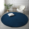 Dywan Okrągły Rabbit futro królika antypoślizgowy puszysty 100x100, granatowy