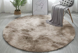 Shaggy Ombre Strado Round Carpet 140x140 OmbreCamel (Beige)