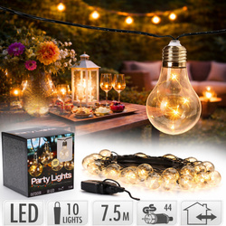 Lampki imprezowe na ogród balkon 50LED 7,5m girlanda świetlna łańcuch