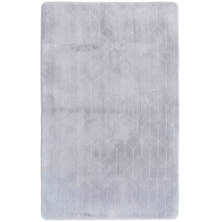 STRADO Rabbit 3D plush soft like rabbit anti-slip carpet 160x220 Silver