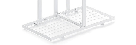 KWIETNIK Metalowy duży stojący stojak na kwiaty rośliny 6 donic 97cm XL, biały