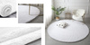 Rabbit Strado 80x80 White round rug (White)
