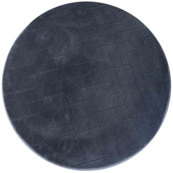 Dywan okrągły Rabbit 3D pluszowy miękki jedwabisty futro królika 200, szary