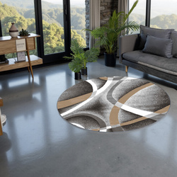 Dywan okrągły Novo 200x200 cm, Melodia - pluszowy, miękki do salonu i sypialni