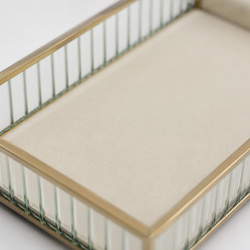 Szklana szkatułka na biżuterię 26x13x4cm 4A Beige
