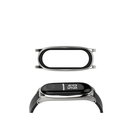 Pasek skórzany do Xiaomi Mi Band 3/4 Black – elegancki zamiennik silikonowej opaski
