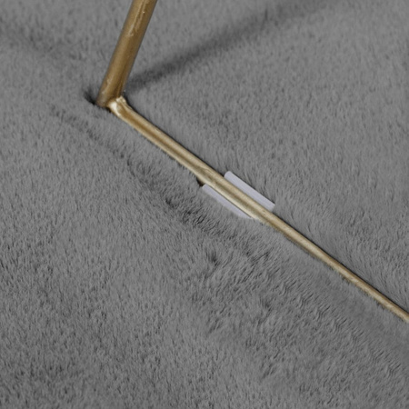 Dywan Rabbit futro królika antypoślizgowy nowoczesny miękki 200x200, srebrny