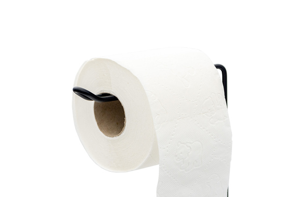 Stojak na papier toaletowy czarny loft nowoczesny uchwyt na 4 rolki 54 cm, czarny
