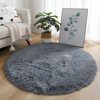 Shaggy Strado 200x200 SilverFur Round Carpet (Light Gray)