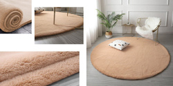Rabbit Strado 120x120 round rug LightCamel (Beige)