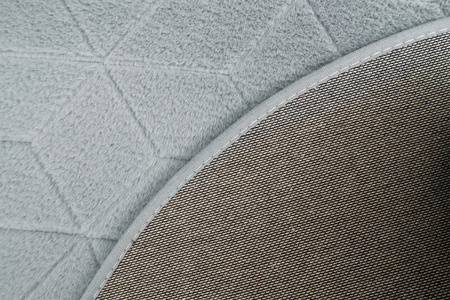 Dywan okrągły Rabbit 3D pluszowy miękki jedwabisty futro królika 140, srebrny