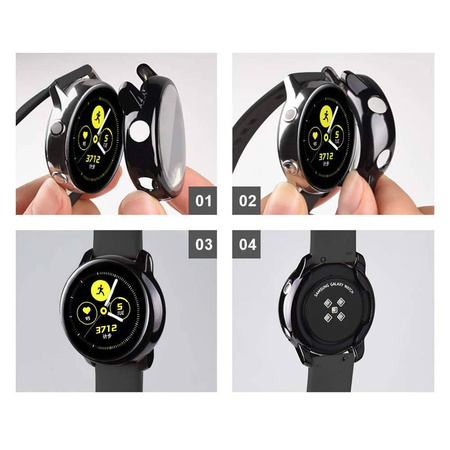 Etui obudowa 2w1 ze szkłem do Samsung Galaxy Watch Active 40 (Bezbarwne)