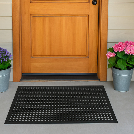 Wycieraczka ażurowa gruba mata wejściowa z perforowanej gumy 60x90