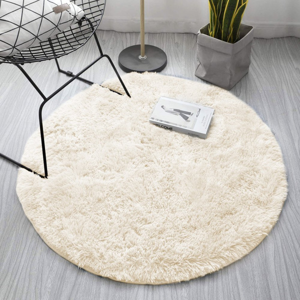 Shaggy Strado 150x150 CreamBeige (Beige) round carpet
