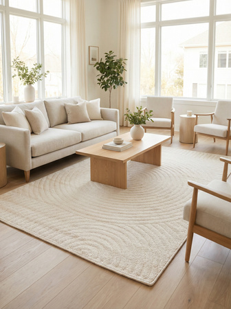 Dywan 120x170 do salonu pętelkowy duży japandi nowoczesny ciężki gruby POLO, beżowy