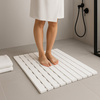 MATA łazienkowa antypoślizgowa POD PRYSZNIC brodzik do sauny basenu 43x61, biała