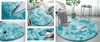 Shaggy Ombre Strado Round Carpet 120x120 OmbreBlue (Light Blue)
