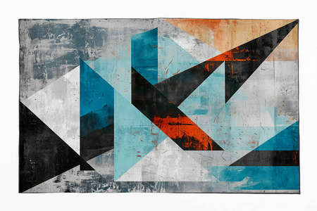 Dywan NOVO Strado nowoczesny do salonu marmurowy wzór velvet Nowoczesne Trójkty 120x160 cm