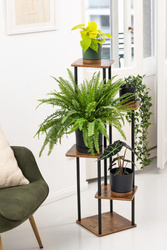 Kwietnik metalowy na kwiaty stojący wysoki 5 poziomów duży 106cm XL Palace, czarny