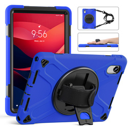 Etui Armor Strap do Lenovo Tab M11, granatowe - ochronne z podstawką, dostęp do portów i przycisków