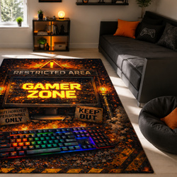 Dywan gamingowy 100x150 dla gracza mata pod fotel antypoślizgowy Restricted