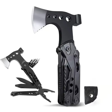Wielofunkcyjny MULTITOOL Narzędzie siekiera szczypce Survivalowy scyzoryk