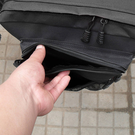 Wodoodporna torba rowerowa duża 8 kieszeni na bagażnik sakwa 18L, czarna