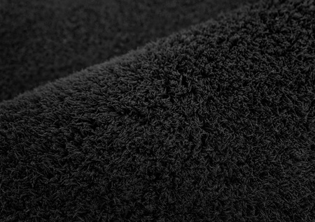Dywan Okrągły Alpaca antypoślizgowy nowoczesny miękki salon 100x100, czarny