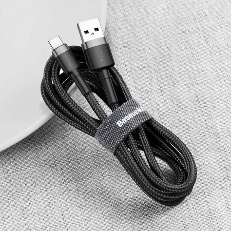 Kabel USB do USB-C Baseus Cafule 2A 3m (Szaro-czarny)