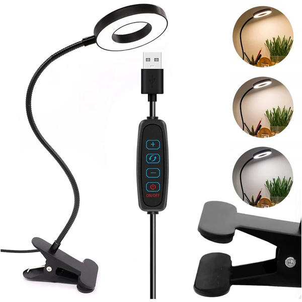Lampa biurkowa LED z klipsem DML5, czarny