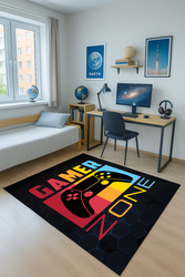 3D Strado GAMER ZONE gaming carpet 100x150 cm perfect for a gamer's room